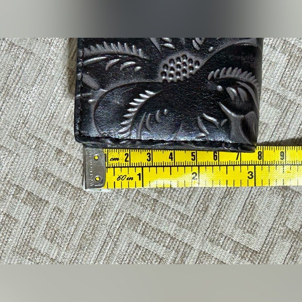 Patricia Nash Marotta Card Holder Wallet Style Hand tooled Black - Picture 10 of 10